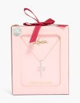 Silver Plated Cubic Zirconia Cross Pendant Necklace