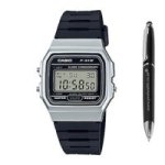 Casio Retro Digital Wrist Watch Black Silver