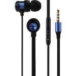 Volkano Alloy Series Metal Earphones - Black And Blue
