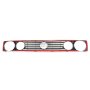Vw Golf 1 Grille With Red Trim Double Light Hole - Spares Direct