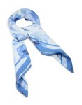 Blue Watercolor Floral Fabric Scarf