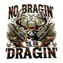 1PC Newest Hunting And Fishing Graphics Diy Iron On Transfer Stickers On Clothes T-shirts Jackets Jeans No Braggin Design Heat Transfers Sticker For Clothing Applique