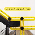1PC Movable Four-fold Ruler Plastic Metric Inch Scale Multifunctional Measuring Square