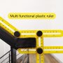 1pc Movable Four-Fold Ruler Plastic Metric Inch Scale Multifunctional Measuring Square