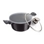 24CM Marble Coating Casserole With Lid - Carbon Pro Edition