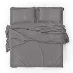 Egyptian Cotton Duvet Covers - Charcoal Oxford Duvet Cover TC400