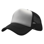 Sublimation Blank 5 Panel Black & White Truckers Cap