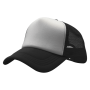 Sublimation Blank 5 Panel Black & White Truckers Cap