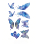 Magical Temporary Tattoos With Heart And Butterfly Prints - Multicolor