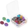 Decorative Flat Thumb Tacks With Shiny Rhinestones For Office Classroom