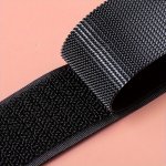 Black Hook And Loop Tape - 99.06 Cm Interlocking Fastener Strips Durable And Adjustable For Clothing Shoes And Gloves Replacemen