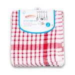 Button Terry Swab 35X35CM 3 Pack - Assorted Colour
