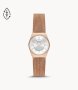 Grenen Lille Three-hand Date Rose Gold Stainless Steel Mesh Women's Watch- SKW3035