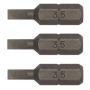 - 3PIECE 1/4INCH Hex Drive 0.6X3.5MM Flat Bit 25MM - FL2506A03