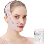 Masika Chin Strap For Sleeping Adjustable Chin Strap Jaw Strap Jawline Shaper V-line Mask Chin Up Mask V Shaped Face Mask Jaw Ex