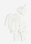 3-PIECE Cotton Set - White