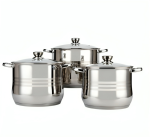 6 - Piece Stainless Steel Cookware Set-non Stick