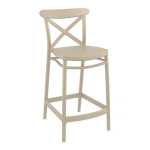 Cross Indoor outdoor Kitchen Stool - White