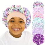 1PC Unicorn Cartoon Children's Colorful Sleeping Hat Baby Hair Protection Hat