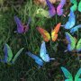 10-Pack 3D Luminous Butterfly Garden Stakes Glow In The Dark Artificial Butterfly Vase Fillers For Yard Decorations & Floral Arrangements Plastic Material