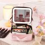 Makeup Bag With Mirror And Light 3 Colors Travel Makeup Bag With Mirror Portable Lighted Makeup Organizer Cosmetic Case Birthday Gift For Women