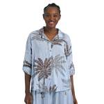 Giant Palm Print Shirt - Sky L xl