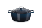 Le Creuset S Round Cocotte In Nuit - Nuit 24CM