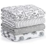 Civarua Kids Muslin Swaddle Blankets For Newborn 4 Pack Cotton Baby Blankets Large 31.5 X 43.3 Inch Breathable Soft Receiving Bl