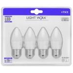 3W LED Candle E27 Cool 4PK