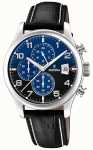 Festina Chronograph Blue Dial Black Leather Strap Men's Watch F20375 7
