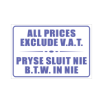 Vat Excluded Sign