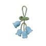 Hand Knitted Crochet Flower Decor For Mirror Flower Keychain Charms Mirror Hanging Car Accessories Cute Little Lily Of The Valley Rear View Mirrors