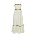 Ivory Ric Rac Trim Maxi Dress