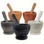 1 Set Kitchen Garlic Mortar Pounding Chili Bowl Mortar And Pestle Set For Garlic Peper Garlic Crusher Household Chili Grinder Manual Garlic Masher Plastic