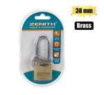 Zenith Padlock Brass 38MM Long-shkl Bls Marketplace Brits Bros