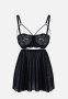 Black Lace Knitted Babydoll