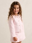 Ellie-mae Girls Tweed Jacket - 10-12 Yrs Pink Tweed