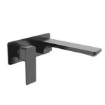 Sterlyn Black Basin Mixer Wall Mounted