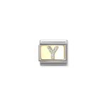 Composable Classic Link Letter Y Silver Glitter