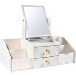 Makeup Organiser With Mirror White