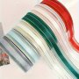 Metallic Edge Organza Ribbon For Diy Crafts Bows & Gift Wrapping - Variety Pack 108-INCH Length - Assorted Colors White Red Black Beige Pink