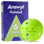 Arewyt Pickleball Balls 6 Pack 40 Holes Outdoor Pickleball Balls High Visibility And Bounce Durable Pickle Balls For All Style Pickleball Paddles &