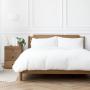 200 Thread Count 100% Cotton Percale Duvet Cover Set White - Super King 260X240CM