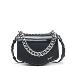 Riona Flap Crossbody -black silver