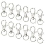 Cnomg 50 Pcs Swivel Clasps Lanyard Snap Hook Cnomg Metal Swivel Lanyard Snap Hook Lobster Claw Clasp 38MM Sliver