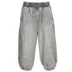 Balloon Panel Washed Denim Jogger - Pale Grey XL