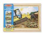 Melissa Construction Vehicles 4-IN-1 Wooden Jigsaw Puzzles