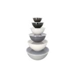 Plastic Nesting Mixing & Storage Bowls Set With Lids - 12-PIECE