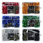 177PCS SET Motorcycle Windshield Screw Fairing Bolt Kit Car Body Screw 177PCS Decoration Screw Bolt