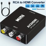 Av Converter 1080P MINI Composite Cvbs Video Audio Converter Adapter Supporting Pal ntsc For Tv pc PS3 Stb xbox Vhs vcr blue-r